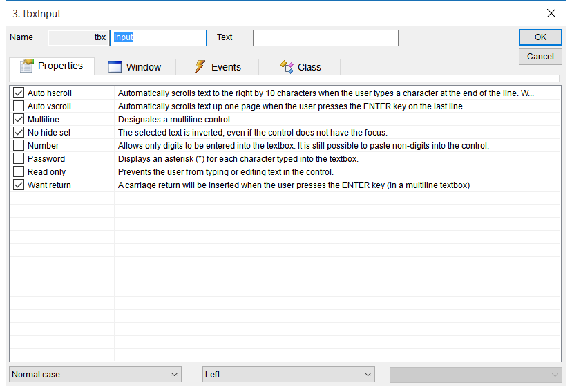 TextboxProperties