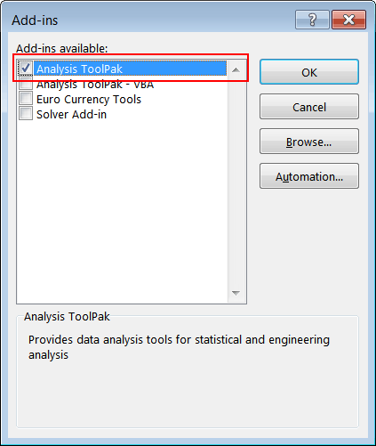 AnalysisToolPak