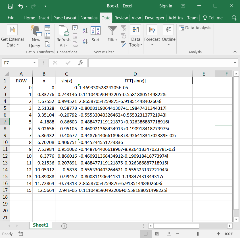 ExcelFFT