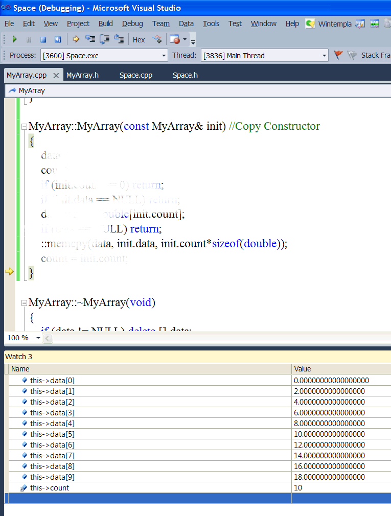 MyArrayCopyConstructor3