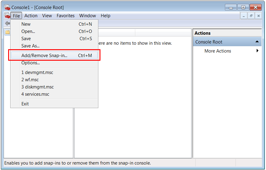 AddRemoveSnapIn